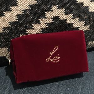 Lisa Eldridge red velvet pouch